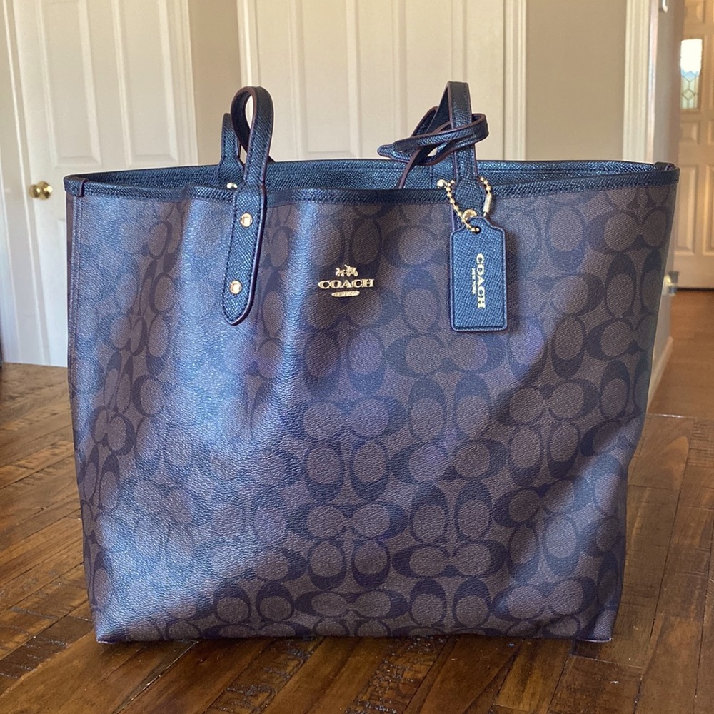 Coach Signature City Tote Bag Brown/Black NWT Gorgeous Classic Everyday Bag